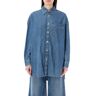 Polo Ralph Lauren Oversized Denim Shirt - 0GOLFITO BLUE WASH - female - Size: Extra Small