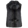 Brunello Cucinelli Fox Fur Vest - Blue - female - Size: 40