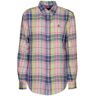 Polo Ralph Lauren Logo Embroidered Check Pattern Round Hem Shirt - Multicolor - female - Size: Large