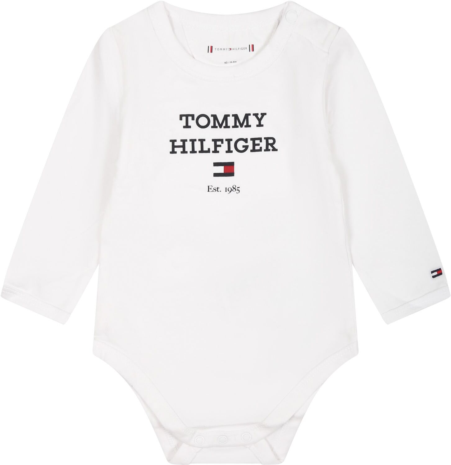 Tommy Hilfiger White Bodysuit For Babies With Logo - White - unisex - Size: 09 Mo