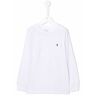 Long-sleeved White Cotton T-shirt With Logo Polo Ralph Lauren Kids Boy - White - male - Size: 6