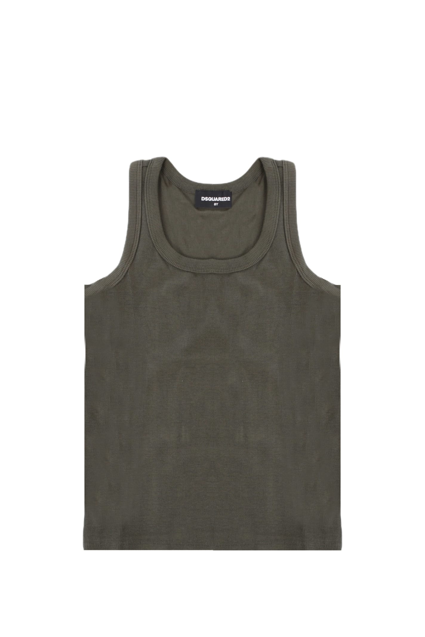 Dsquared2 Cotton Tank Top - Green - male - Size: 12