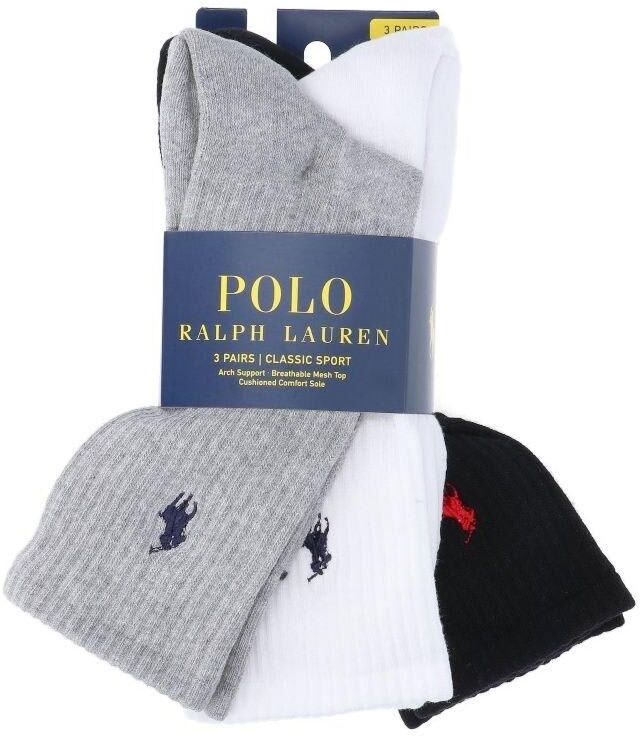 Logo Embroidered Three-pack Socks Polo Ralph Lauren - male - Size: 0one size