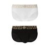 Versace Branded Briefs 2-pack - 0Black 1 - male - Size: Extra Large