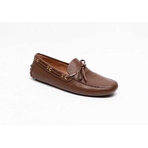 Car Shoe Kud006 Sigar Grain Calf Driving Loafer - Cognac - male - Size: 6.5