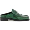 Martine Rose Piton-embossed Leather Loafers Mules - 0GREEN (Green) - male - Size: 44