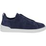 Zegna Triple Stitch Low Top Sneakers - 0Rtz Blu - male - Size: 7.5