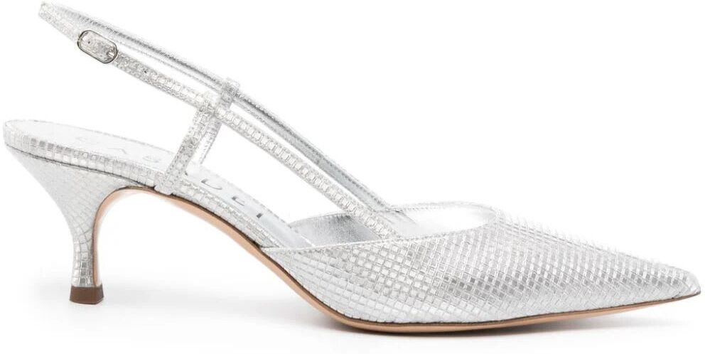 Casadei Diadema Chanel Pump - Silver - female - Size: 38.5