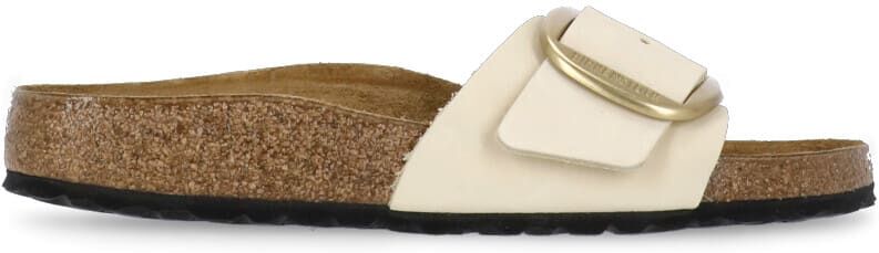 Birkenstock Madrid Big Buckle Slippers - Ivory - female - Size: 36