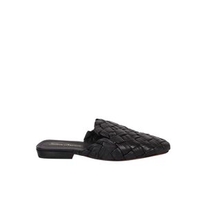 Santoni Flat Woven Sandals - Black - female - Size: 38