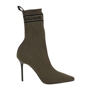 Balmain Ankle Boot Skye-knit - Aq Kaki - female - Size: 35