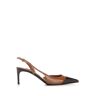 Dolce&Gabbana Last Sling Back In Patent Leather Enriched With Toe In Contrast - Camel - female - Size: 38