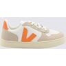 Veja White Fury And Almond Leather V-1o Sneakers - unisex - Size: 35