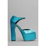 Giuseppe Zanotti Bebe Sandals In Cyan Leather - 0Light Blue - female - Size: 36