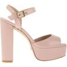 Stuart Weitzman Ryder - Leather Platform Sandals - 0Light Pink - female - Size: 39