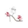 Magda Butrym Wrap Around Double Flower Sandals - SILVER - female - Size: 37