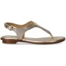 Michael Kors Collection Mk Plate Gold Flat Sandal - 0Pale Gold - female - Size: 38