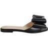 Mach & Mach Cadeau Nappa Leather Flat Sandal - Black - female - Size: 37