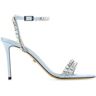 Mach & Mach Pastel Light Blue Satin Audrey Sandals - SKYBLUE - female - Size: 40.5