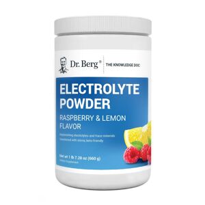 Dr. Berg Electrolyte Powder Raspberry & Lemon Flavor 100 Servings