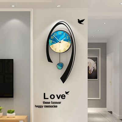 Homary 24.8" Multi-Color Modern Acrylic Wall Clock Decor Home Hanging Art Living Room Bedroom Homary 24.8" Multi-Color Modern Acrylic Wall Clock Decor Home Hanging Art Living Room Bedroom