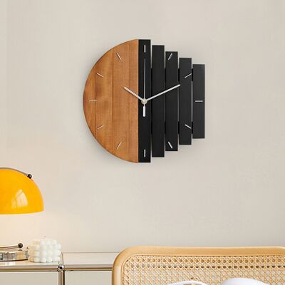 Homary 11.8" Rustic Abstract Wood Wall Clock For Living Room Home Hanging Artistic Decor Art Homary 11.8" Rustic Abstract Wood Wall Clock For Living Room Home Hanging Artistic Decor Art
