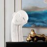 Homary Modern Abstract White Resin Person Ornament Sculpture Home People Figurine Decor Art