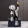 Homary 24" Resin Astronaut Sculpture Figurine Ornament Art Decor Gold Star Living Room Bedroom