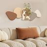 Homary Japandi Deer 3D Wall Decorative Painting Creative Living Room Decor with Faux Plants