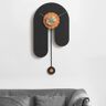 Homary Modern Large Wall Clock Irregular Metal Oversized Decorative Wall Clocks in Black