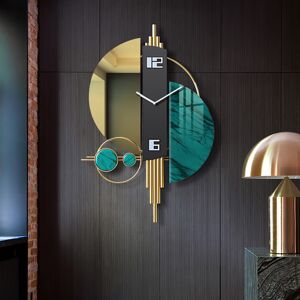 Homary Unique Creative Geometric Oversized Wall Clock 3D Iron Home Decor