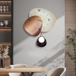 Homary 23.6" Abstract Geometric Silent Wall Clock Modern Decor Art Living Room Bedroom