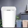 Homary White Intelligent Touchless Sensor Trash Can with Odor-Absorbing Deodorizer Area