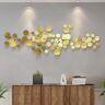 Homary 1 Piece Modern Style Geometric Figure Wall Decor Gold Iron Wall Decor