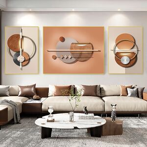 Homary 3 Pieces Geometric Abstract Wall Decor Set Modern Canvas Print with Frame Living Room Homary 3 Pieces Geometric Abstract Wall Decor Set Modern Canvas Print with Frame Living Room