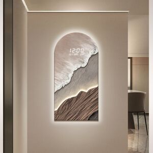 Homary Modern LED Wall Clock with Textured Art – A Contemporary Blend of Function and Design Homary Modern LED Wall Clock with Textured Art – A Contemporary Blend of Function and Design