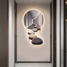 Homary 31.5" LED Acrylic Modern Abstract Stone Corridor Wall Art Decor Living Room Bedroom