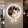 Homary 23.6" Modern LED Acrylic Astronaut Moon Wall Decor Art Living Room Bedroom