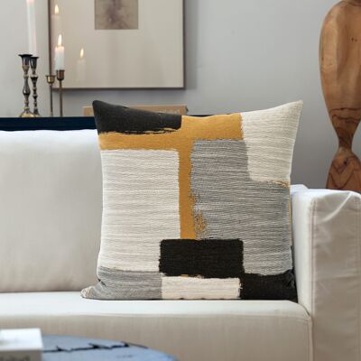 Homary 18'' x 18'' Boho Woven Textured Decorative Throw Pillow Cover Velvet Cushion Protector Homary 18'' x 18'' Boho Woven Textured Decorative Throw Pillow Cover Velvet Cushion Protector
