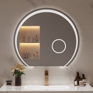 Homary 28" Wide LED Bathroom Mirror Dimmable with 3X Magnifier & Anti-Fog