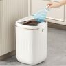 Homary Automatic Touchless Motion Sensor Trash Can White Smart Garbage Can for Bathroom Kitchen