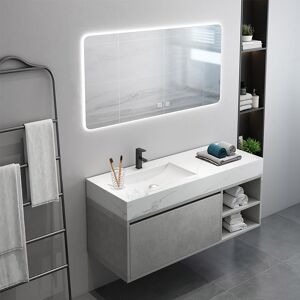 Homary 36" Floating Bathroom Vanity with Single Sink Wall Mounted Cabinet