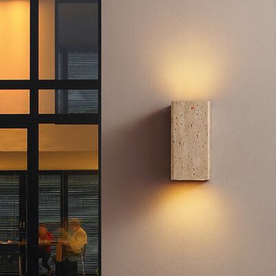 Homary Travertine LED Outdoor Wall Lighting Modern Waterproof IP65 Outside Wall Sconce Homary Travertine LED Outdoor Wall Lighting Modern Waterproof IP65 Outside Wall Sconce
