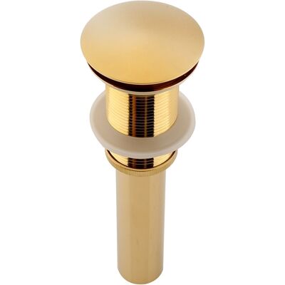 Homary Gold Finished Popup Drain Assembly without Overflow for Bathroom Vessel Vanity Sink Homary Gold Finished Popup Drain Assembly without Overflow for Bathroom Vessel Vanity Sink