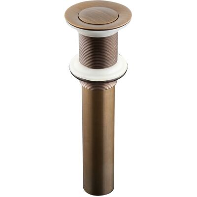 Homary Antique Brass Vessel Sink Pop Up Drain without Overflow Solid Brass Homary Antique Brass Vessel Sink Pop Up Drain without Overflow Solid Brass