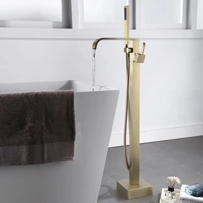 Homary Dree Floor Mounted Tub Filler Single Handle Freestanding Bathtub Faucet Handheld Shower Homary Dree Floor Mounted Tub Filler Single Handle Freestanding Bathtub Faucet Handheld Shower