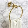Homary Charles Luxurious Clear Crystal Solid Brass Wall Mount Bathroom Round Towel Ring