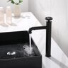 Homary Ruth Industrial Matte Black Single Hole Bathroom Vessel Sink Faucet Single Handle Brass