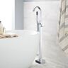 Homary Dree Floor Mounted Tub Filler Single Handle Bathtub Faucet with Handheld Shower