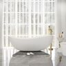 Homary 70" Contemporary Oval Freestanding Stone Resin Soaking Bathtub in Matte White